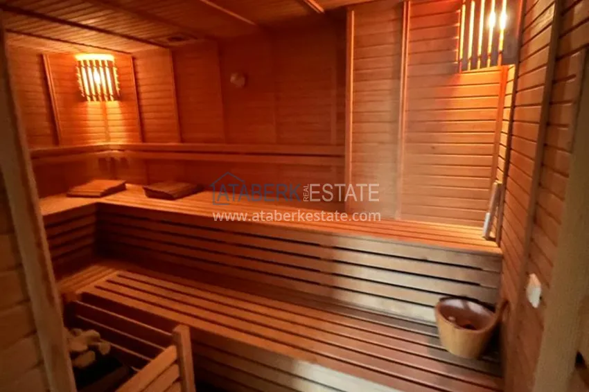 Квартира в районе Махмутлар с мебелью и видом на море в жилом комплексе с бассейном  9 