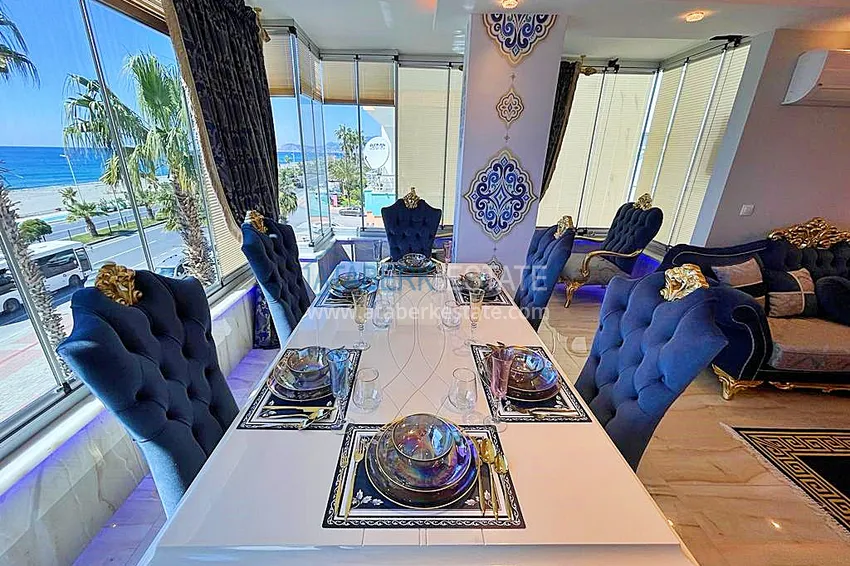 Приобрести Квартира в Махмутларе первая береговая линия, эксклюзивная мебель, открытый вид на море 7 