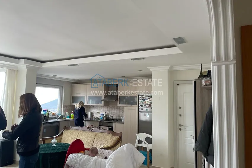 Приобрести Квартира в Алании трехкомнатная с панорамным видом на море  7 