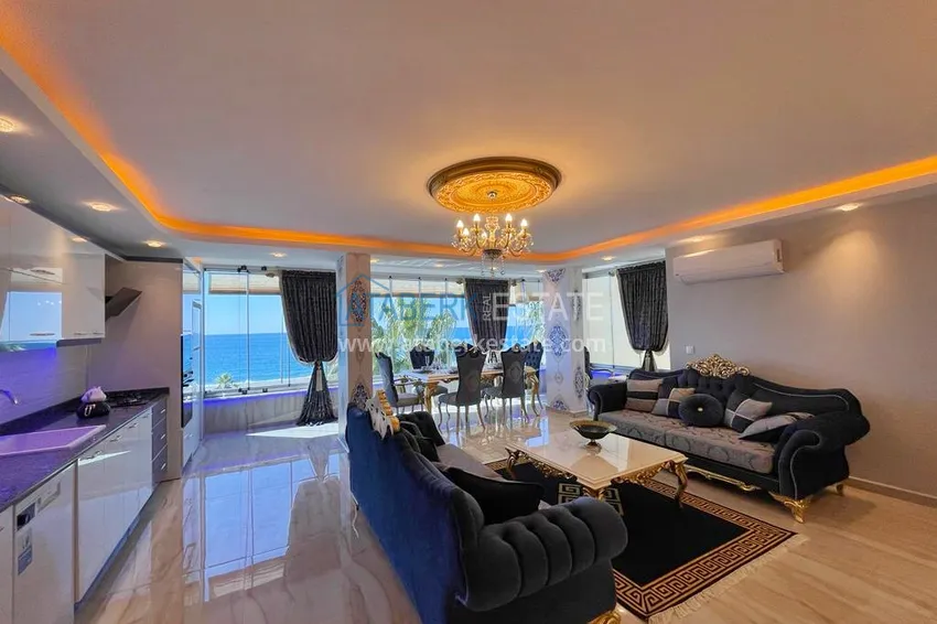 Приобрести Квартира в Махмутларе первая береговая линия, эксклюзивная мебель, открытый вид на море 11 