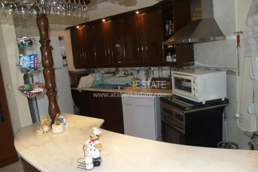 Приобрести Вилла в Алании, район Тюрклер с мебелью и бассейном на крыше 10 