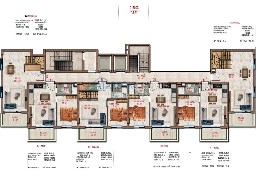 Купить дешево 🔥Наш проект. Роскошный семейный комплекс на финальном этапе строительства в Алании, район Авсаллар 8 