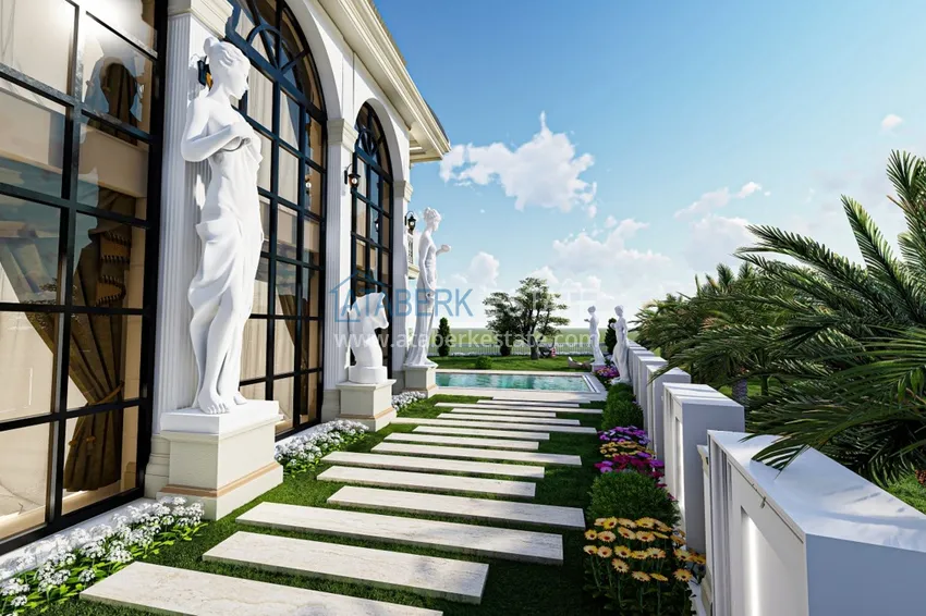 Видовая роскошная частная вилла в районе Каргыджак на этапе проекта  10 