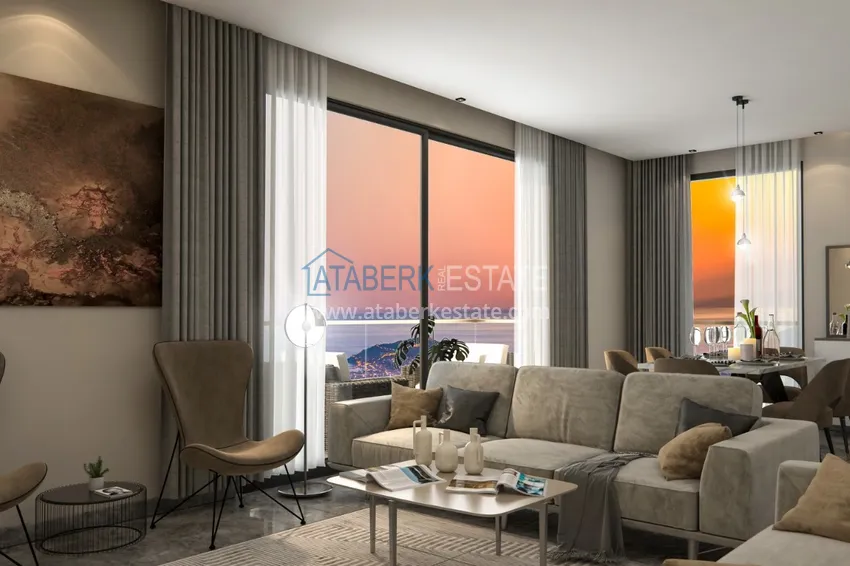 Приобрести Новый проект элитного комплекса вилл в Алании – район Тепе с правом на получение гражданства 2 