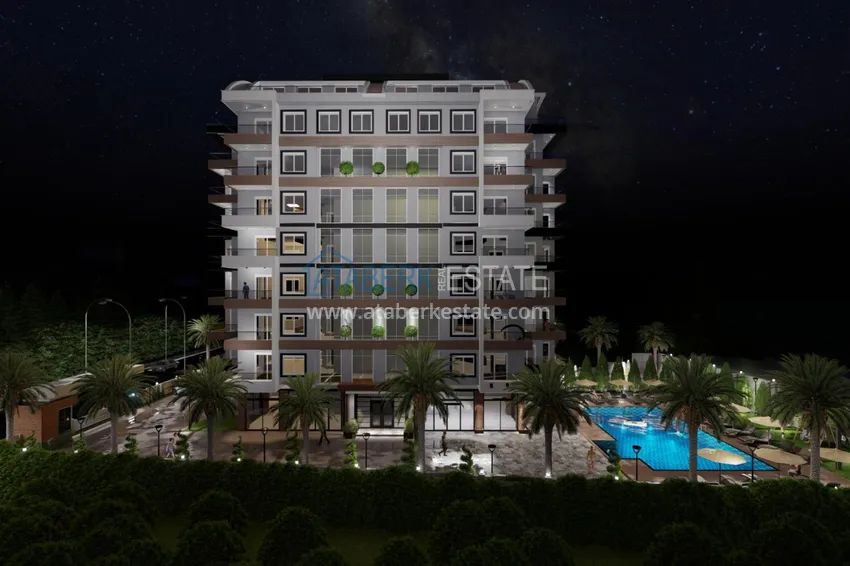 Квартиры в районе Авсаллар от инвестора в строящемся комплексе 12 