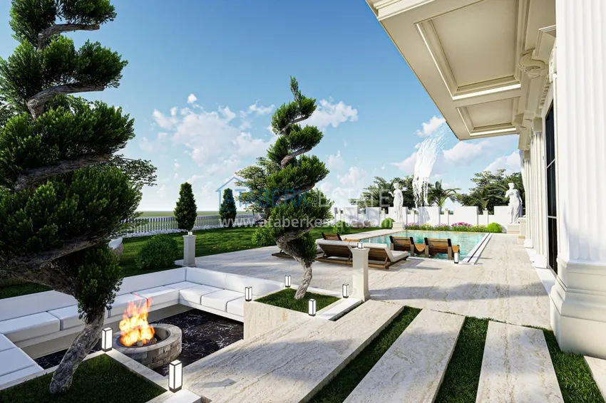 Видовая роскошная частная вилла в районе Каргыджак на этапе проекта  11 