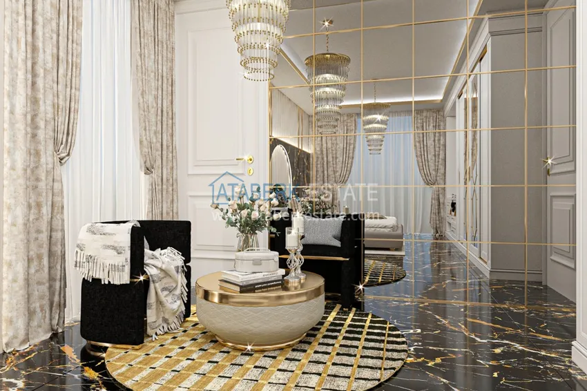 Приобрести Видовая роскошная частная вилла в районе Каргыджак на этапе проекта  11 