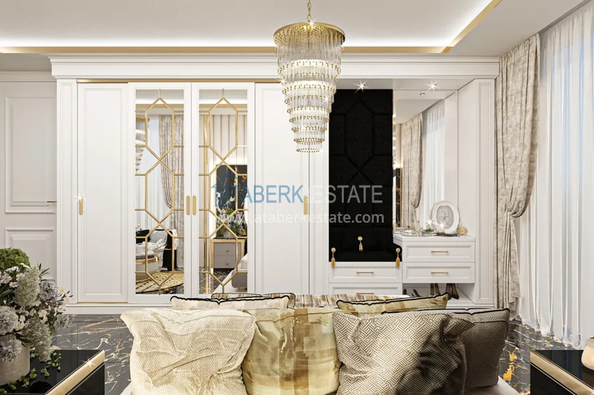 Приобрести Видовая роскошная частная вилла в районе Каргыджак на этапе проекта  12 