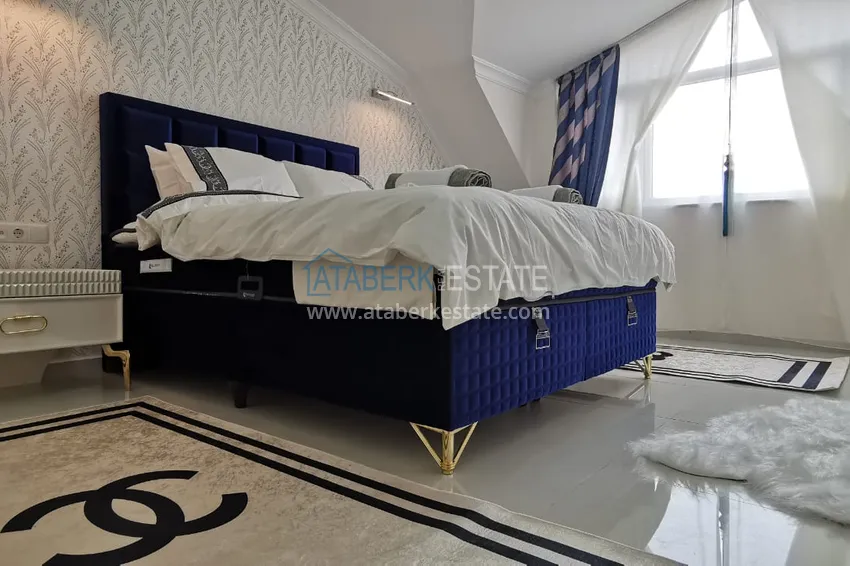 Приобрести Дуплекс в Алании с видом на море и горы, меблированный 13 