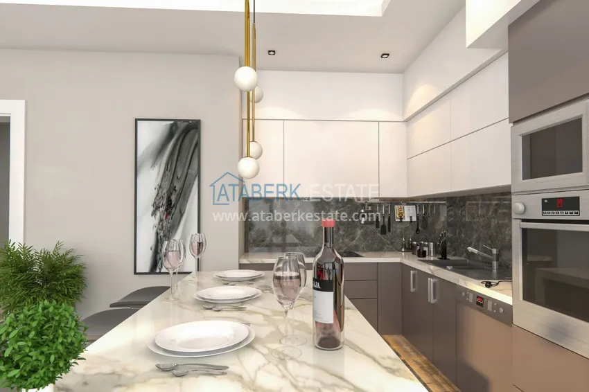 Приобрести Новый проект элитного комплекса вилл в Алании – район Тепе с правом на получение гражданства 5 