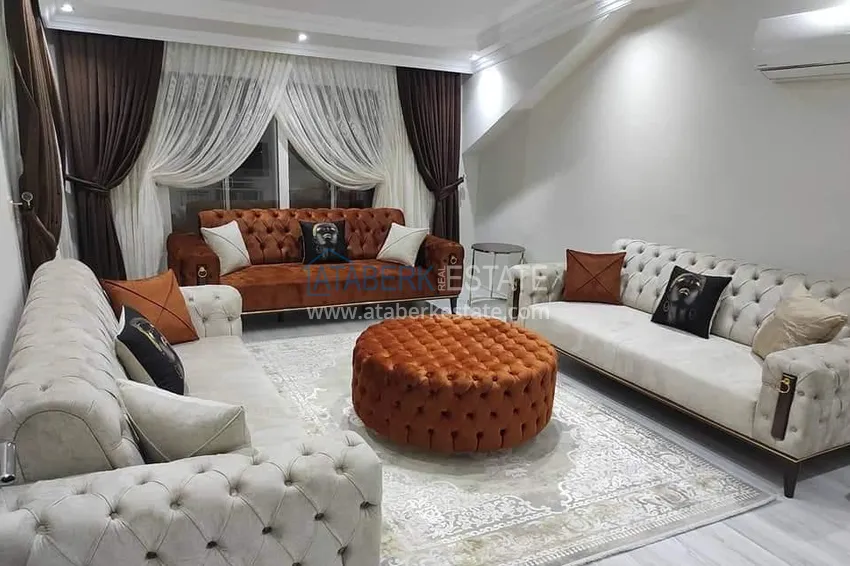 Приобрести Дуплекс в районе Газипаша с отдельной кухней, застекленным балконом и видом на горы 1 