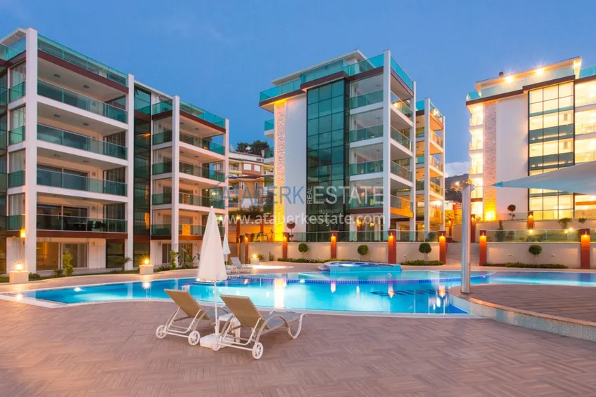 Дуплекс в Алании – район Каргыджак, двухуровневый с выходом в сад 1 