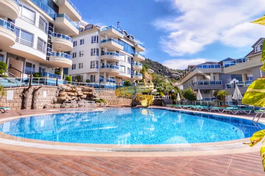 Дуплекс в Алании с видом на море и горы, меблированный 1 