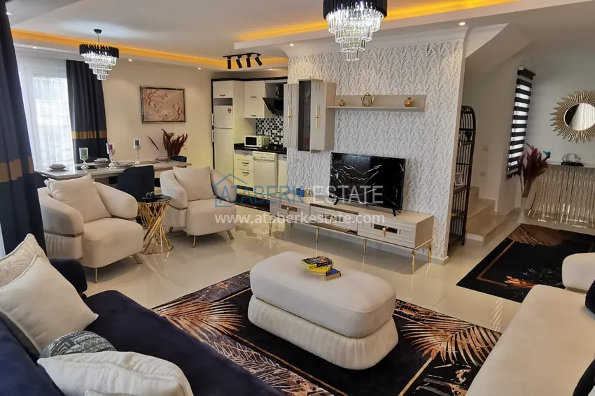 Приобрести Дуплекс в Алании с видом на море и горы, меблированный 1 