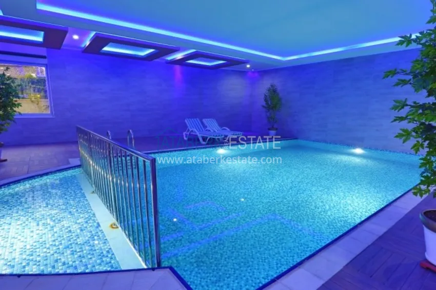 Квартира в Авсалларе двухкомнатная с видом на море в комплексе с частным пляжем 24 