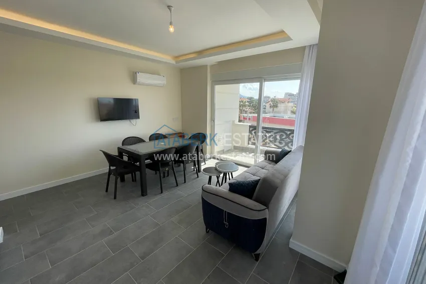 Приобрести Квартира в районе Оба меблированная с боковым видом на море  2 