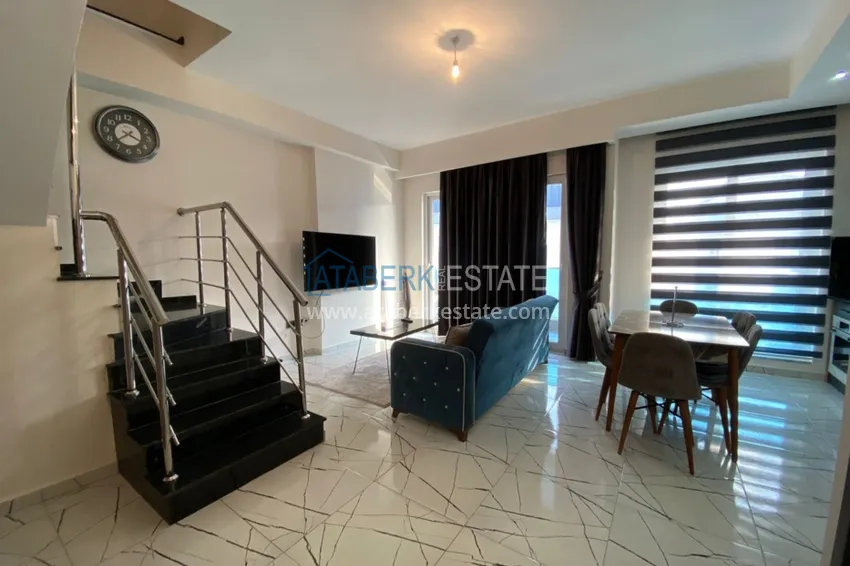 Приобрести Пентхаус – дуплекс в Оба меблированный в молодом современном комплексе с видом на горы 2 