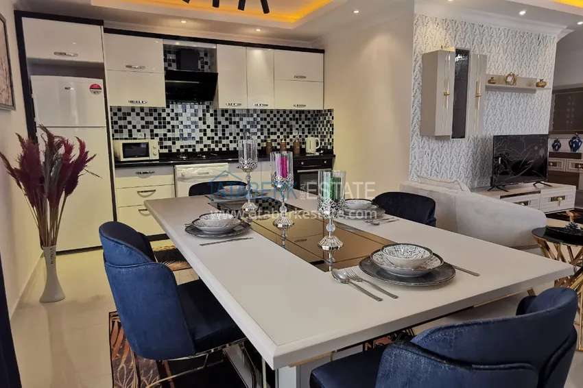 Приобрести Дуплекс в Алании с видом на море и горы, меблированный 2 