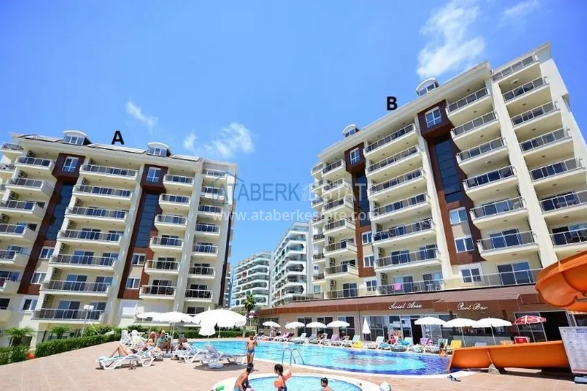 Квартира в Авсалларе двухкомнатная с видом на море в комплексе с частным пляжем 3 