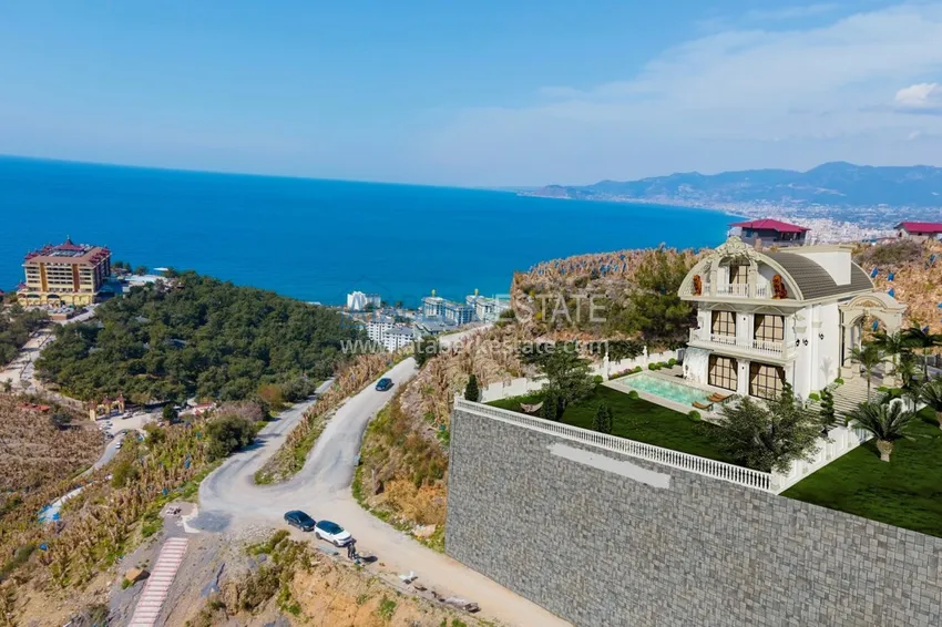 Видовая роскошная частная вилла в районе Каргыджак на этапе проекта  4 