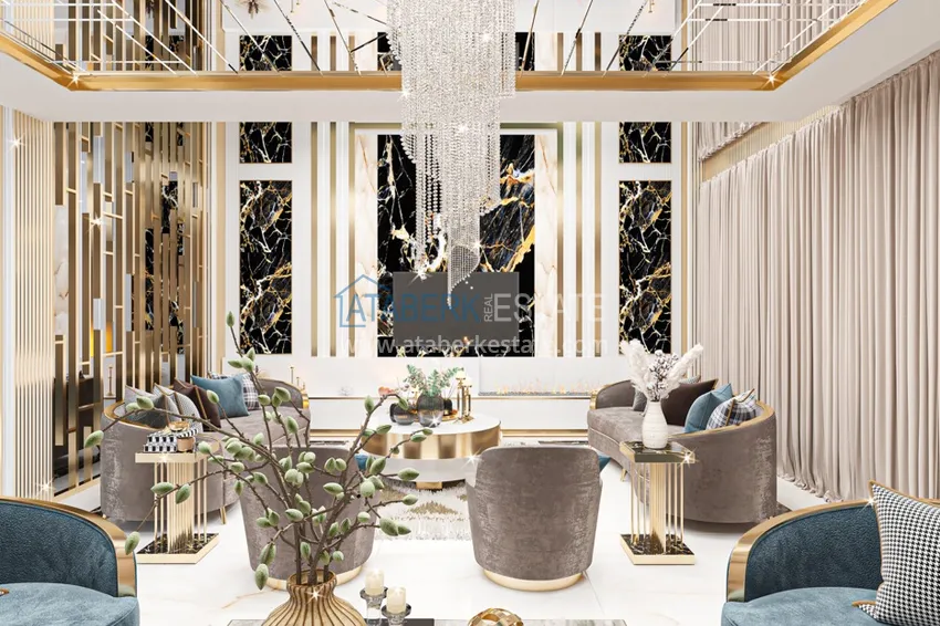 Приобрести Видовая роскошная частная вилла в районе Каргыджак на этапе проекта  3 