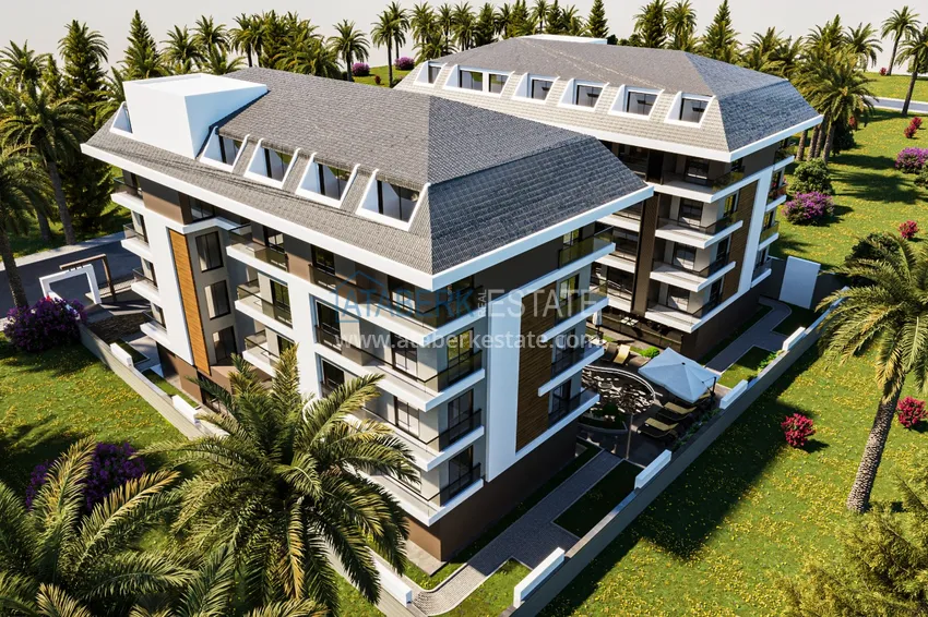 Недорогие квартиры от застройщика в Алании район Окурджалар на этапе проекта 4 