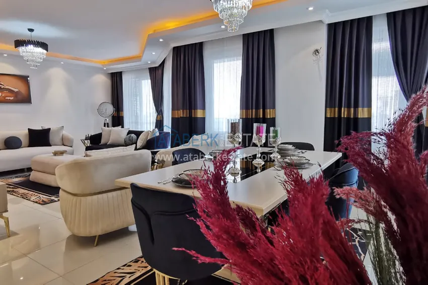 Приобрести Дуплекс в Алании с видом на море и горы, меблированный 4 