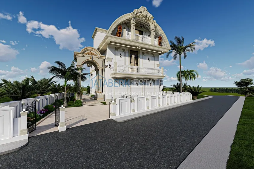 Видовая роскошная частная вилла в районе Каргыджак на этапе проекта  5 