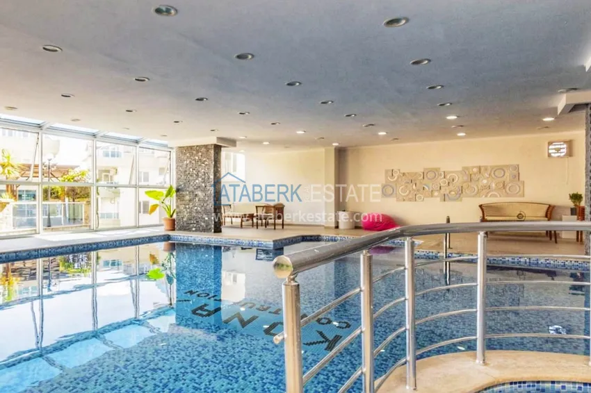 Дуплекс в Алании с видом на море и горы, меблированный 8 