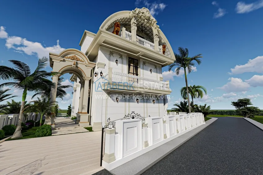 Видовая роскошная частная вилла в районе Каргыджак на этапе проекта  6 