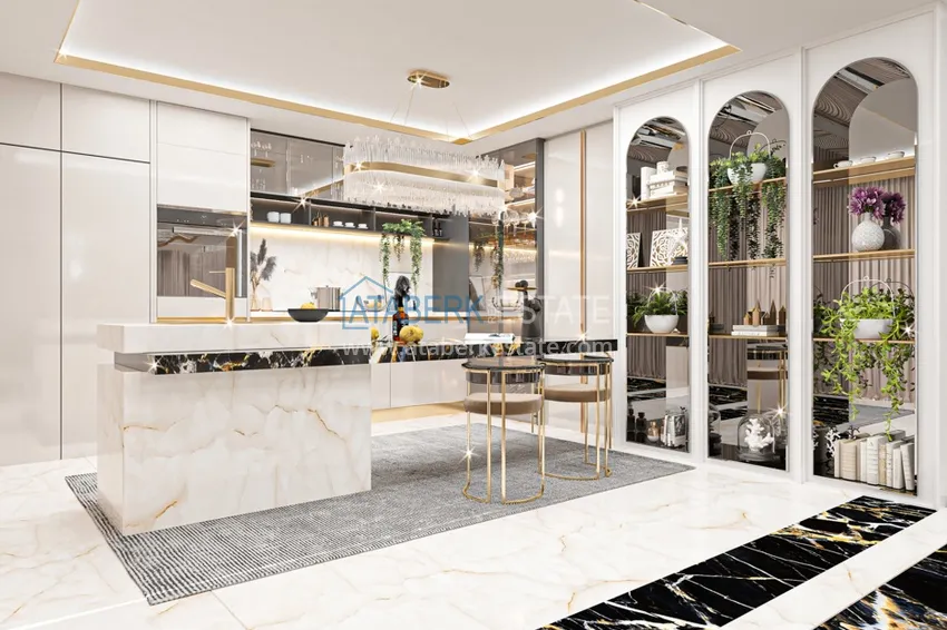 Приобрести Видовая роскошная частная вилла в районе Каргыджак на этапе проекта  5 