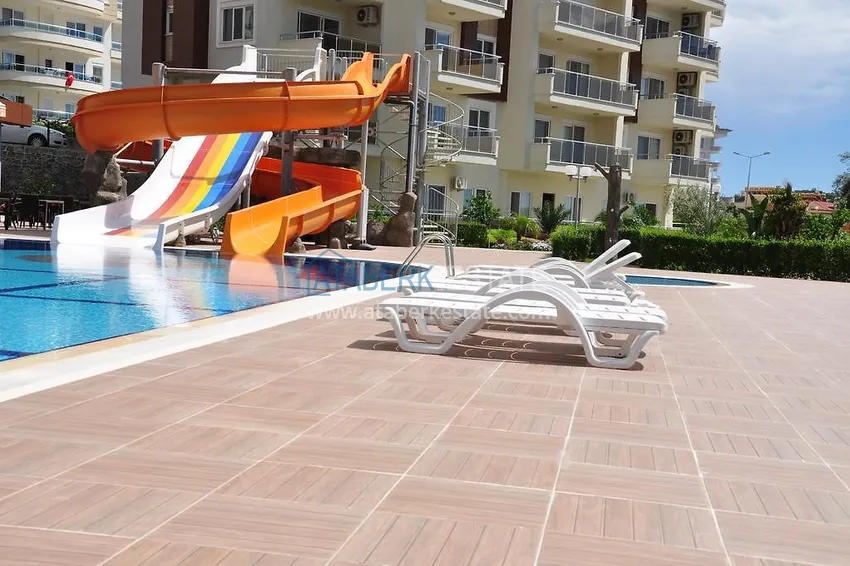 Квартира в Авсалларе с видом на море и горы в комплексе с частным пляжем 8 