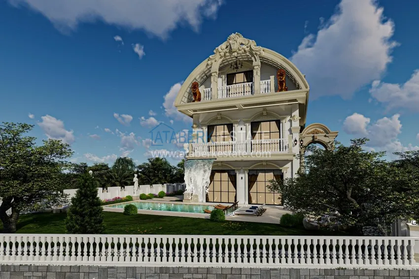 Видовая роскошная частная вилла в районе Каргыджак на этапе проекта  7 