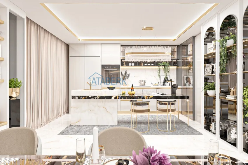 Приобрести Видовая роскошная частная вилла в районе Каргыджак на этапе проекта  6 