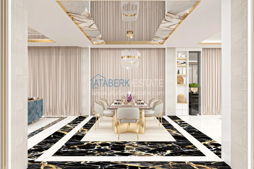 Приобрести Видовая роскошная частная вилла в районе Каргыджак на этапе проекта  7 