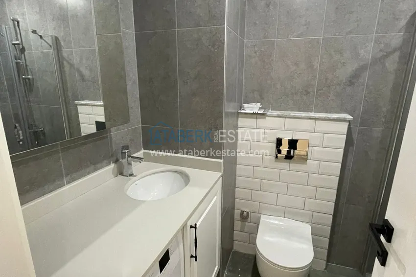 Приобрести Квартира в районе Оба меблированная с боковым видом на море  7 