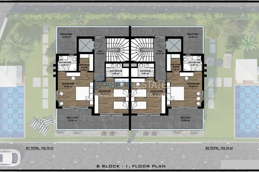 Купить дешево Новый проект элитного комплекса вилл в Алании – район Тепе с правом на получение гражданства 8 