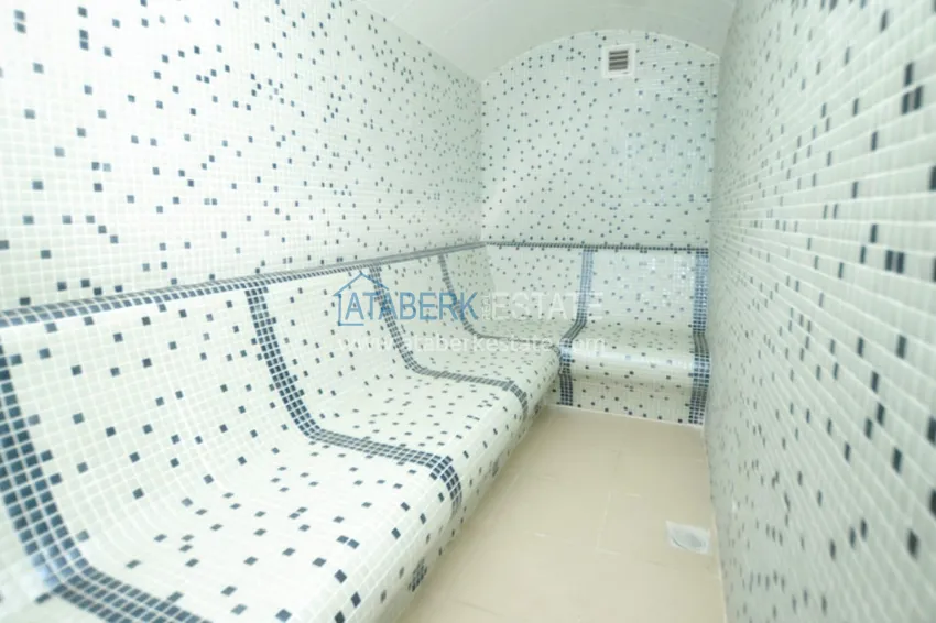 Дуплекс в Алании с видом на море и горы, меблированный 11 