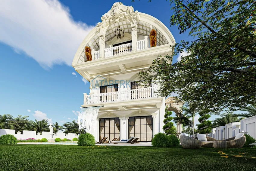 Видовая роскошная частная вилла в районе Каргыджак на этапе проекта  8 