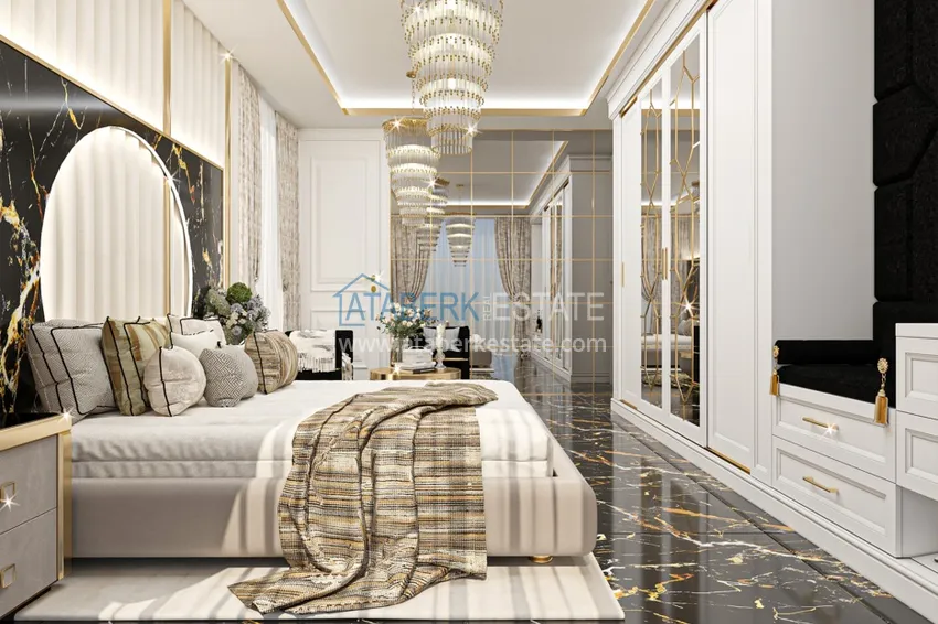 Приобрести Видовая роскошная частная вилла в районе Каргыджак на этапе проекта  8 