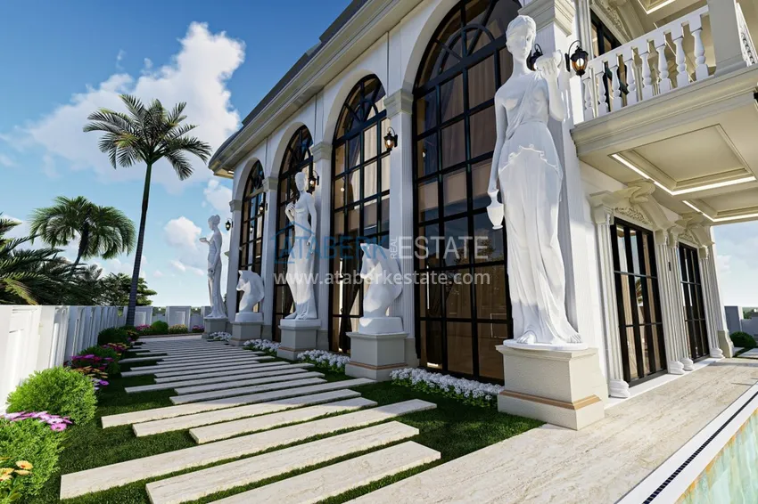 Видовая роскошная частная вилла в районе Каргыджак на этапе проекта  9 