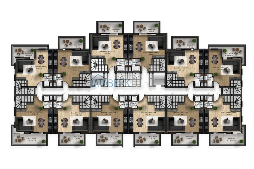 Купить дешево Новый инвестиционный проект жилого комплекса в Махмутларе напрямую от застройщика по минимальным стартовым ценам 7 