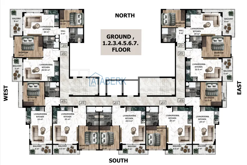 Купить дешево Новый проект многоквартирного жилого комплекса в Алании – район Авсаллар  3 