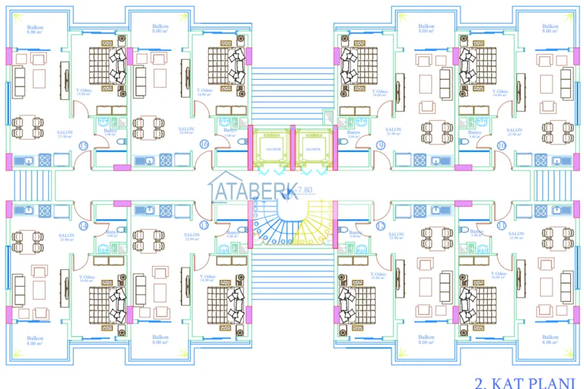 Купить дешево Квартиры в Алании район Окурджалар – новый проект офф-плана на первой береговой  3 