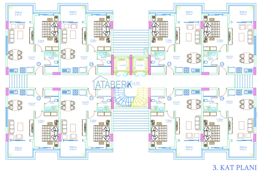 Купить дешево Квартиры в Алании район Окурджалар – новый проект офф-плана на первой береговой  4 