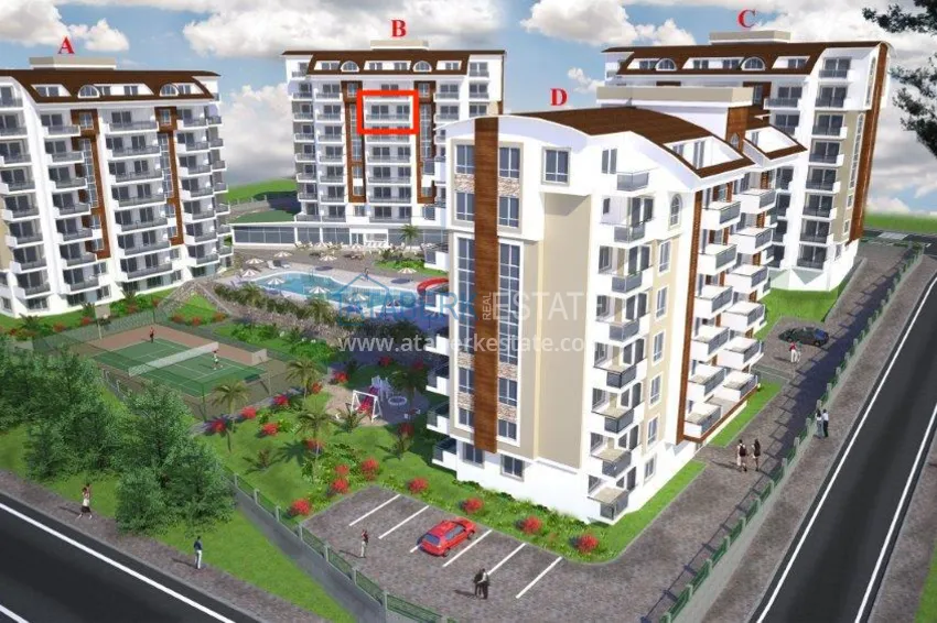 Купить дешево Квартира в Авсалларе двухкомнатная с видом на море в комплексе с частным пляжем 3 