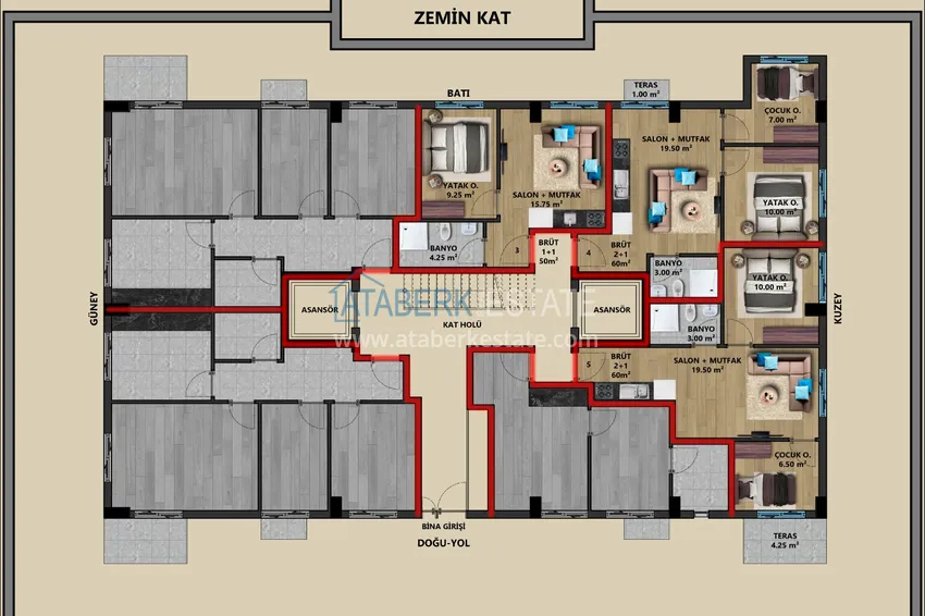 Купить дешево Квартиры в центре Анталии, в комплексе на этапе строительства 3 
