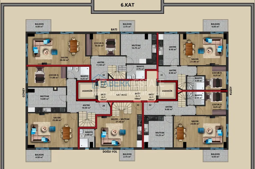 Купить дешево Квартиры в центре Анталии, в комплексе на этапе строительства 5 