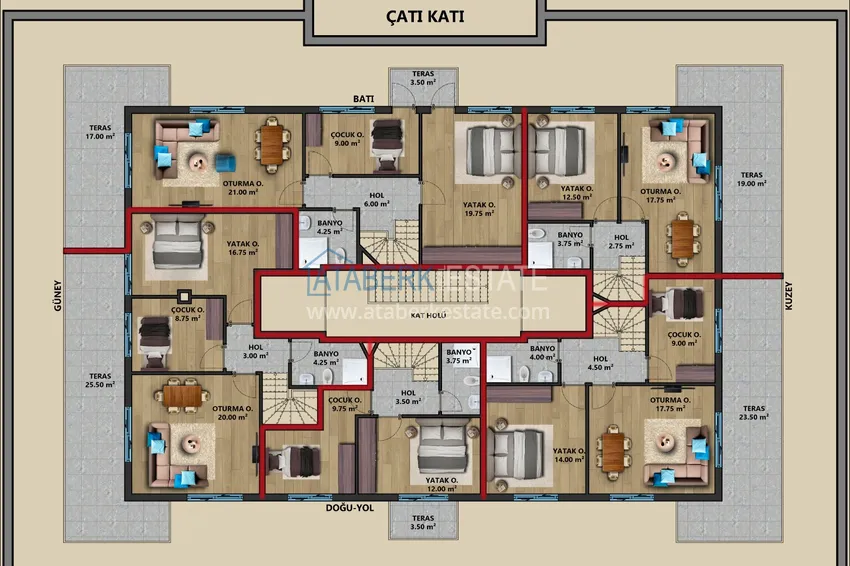 Купить дешево Квартиры в центре Анталии, в комплексе на этапе строительства 6 