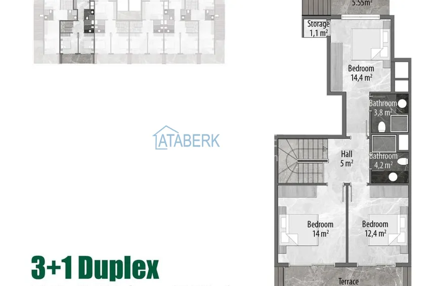 Купить дешево Пентхаус в Алании – район Авсаллар в роскошной резиденции возле пляжа Инджекум 2 